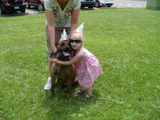 My three year old cousin and her puppy