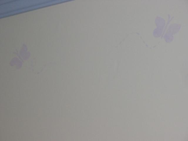 Nursery -Crown molding & stenciling