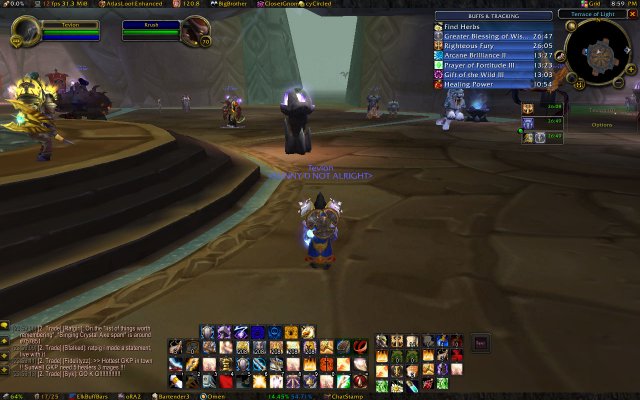 My UI out of combat.