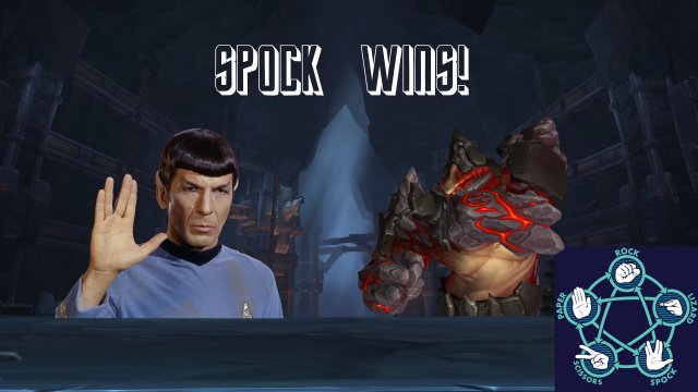 Spock V Kromog Paper, Scissors, Rock, Lizard, Spock