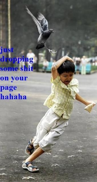Dropping some shit on your page