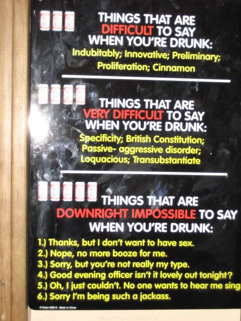 Difficult to Say When Drunk